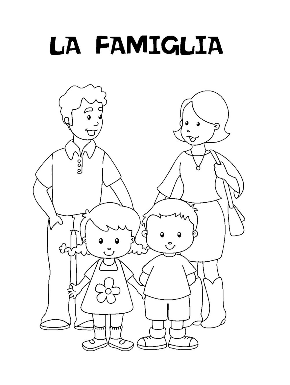 Раскраска семья