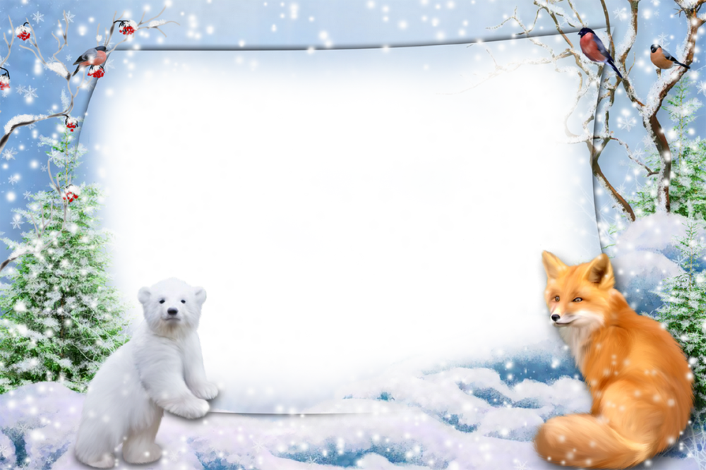 Зимние фоторамки