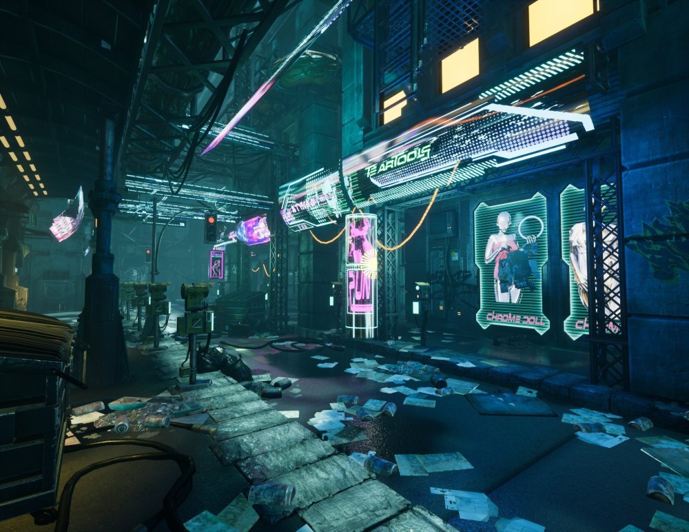 Cyberpunk 2077 фиолетовый неон