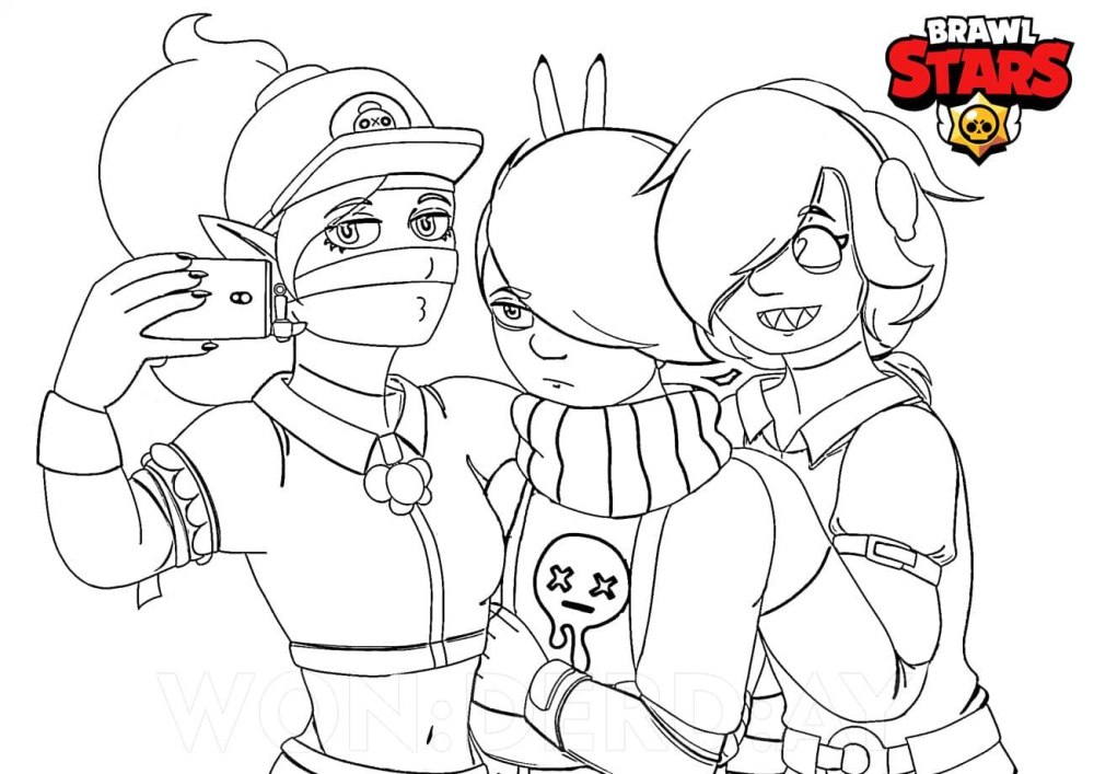 Раскраска Brawl Stars Эдгар