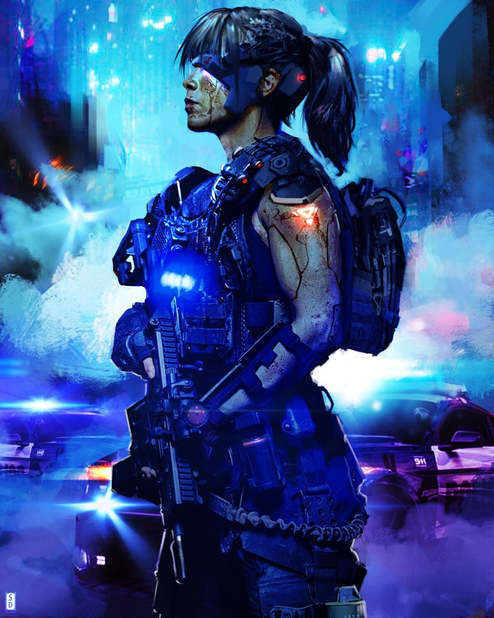 Cyberpunk 2077 Art ниндзя