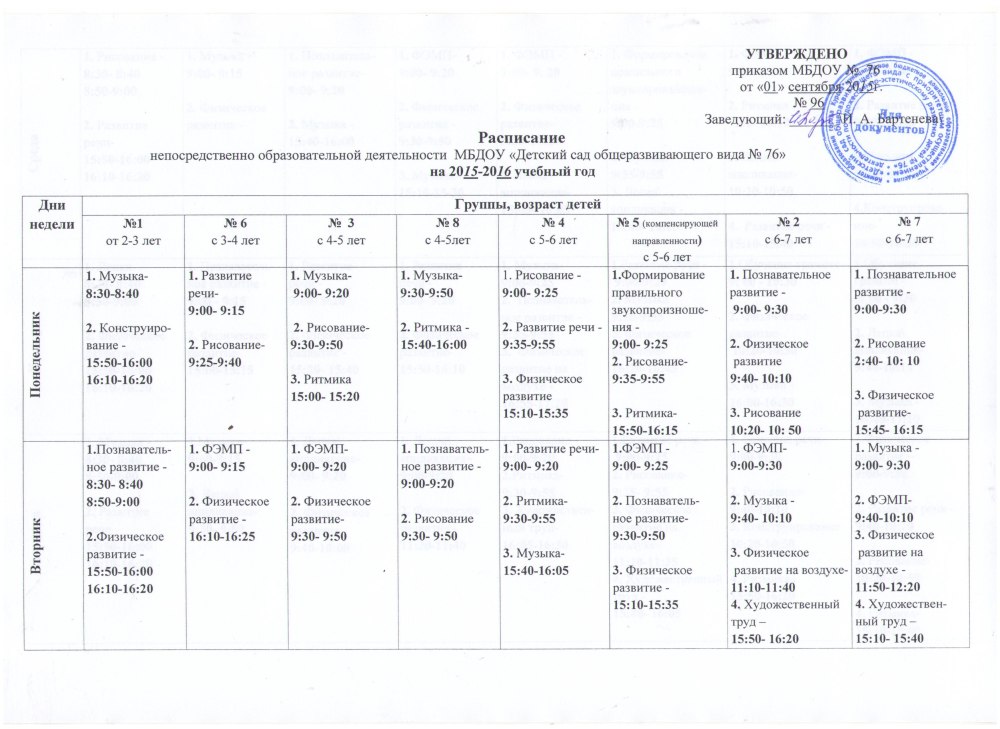 Расписание уроков Смешарики
