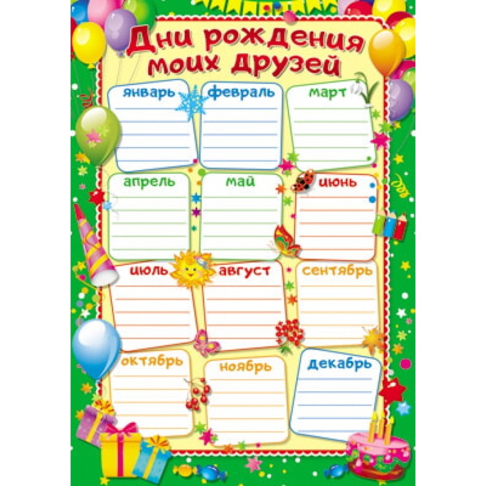 Календарь дней рождений