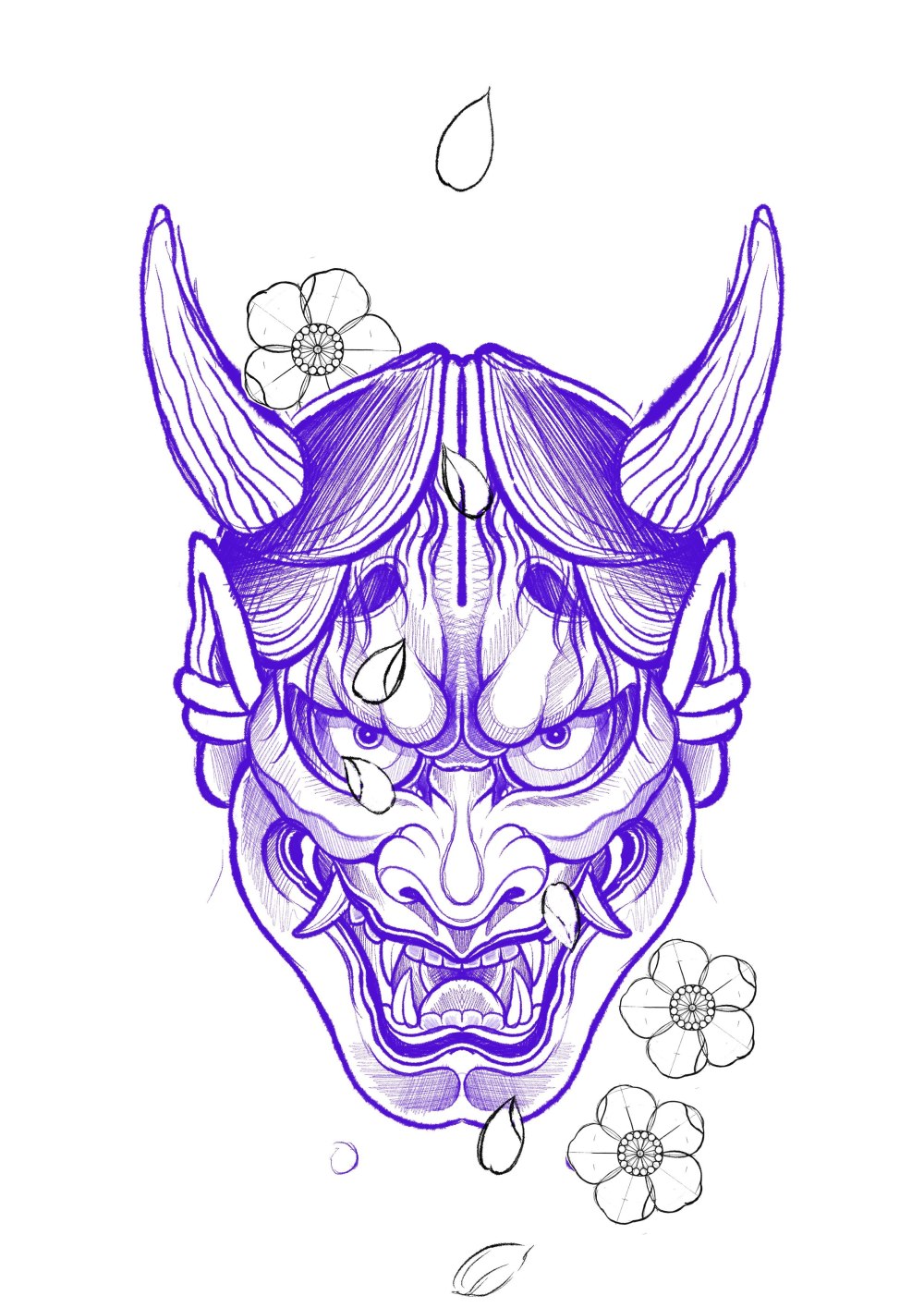 Hannya демон тату