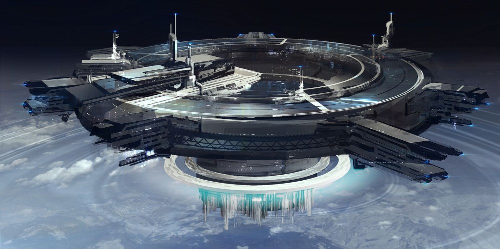 Космическая станция Sci Fi концепт