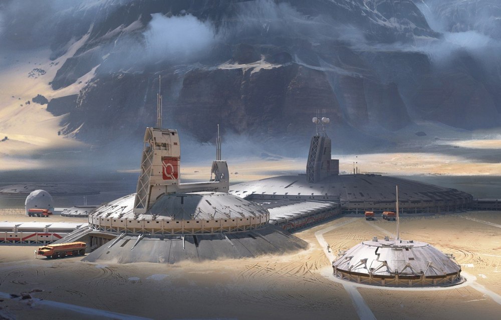 Космос корабль фантастика Космопорт