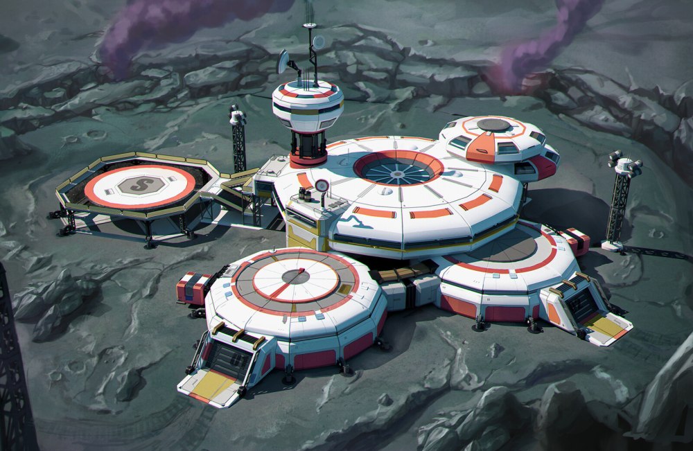 Space Colony концепт арт
