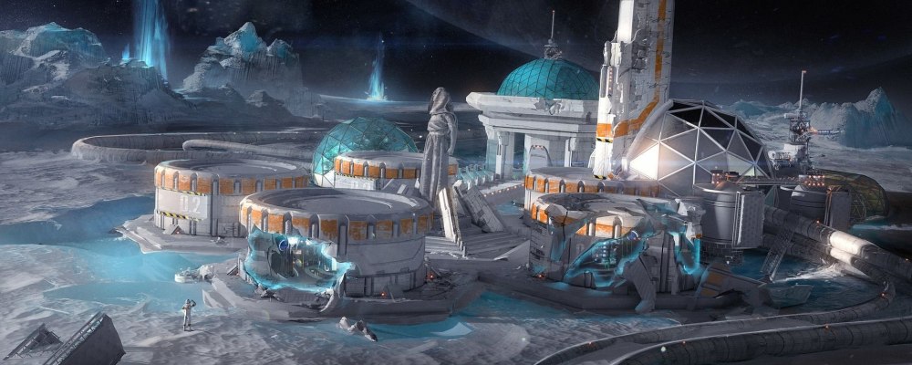 Лунная станция Sci Fi