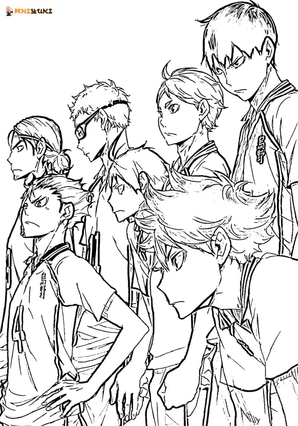 Раскраски аниме Haikyuu