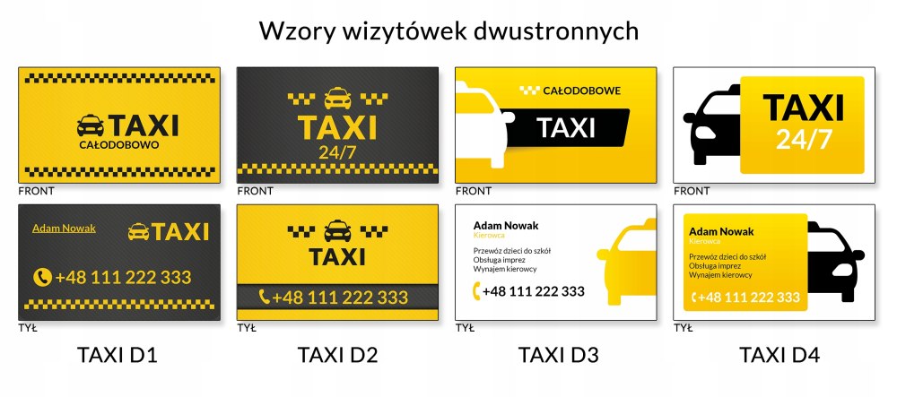 Макет визитки такси