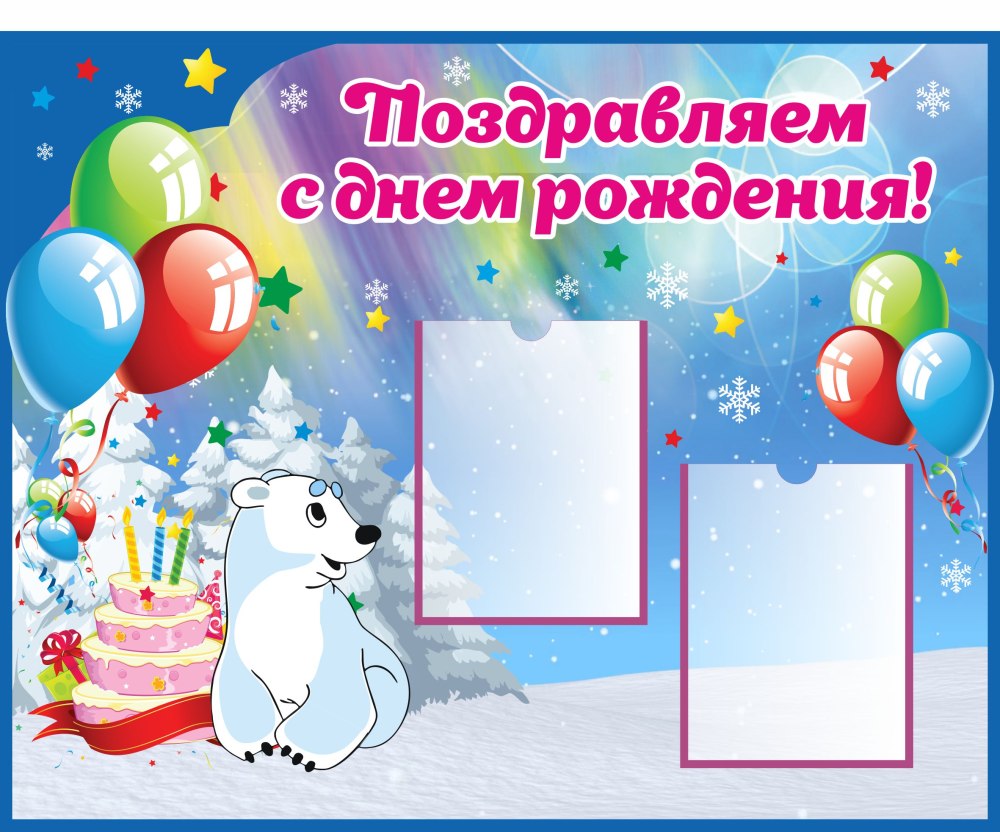 С днем рождения. Плакат