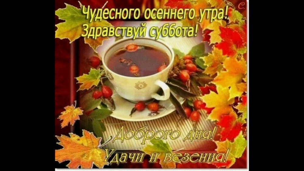 Доброе осеннее утро понедельника