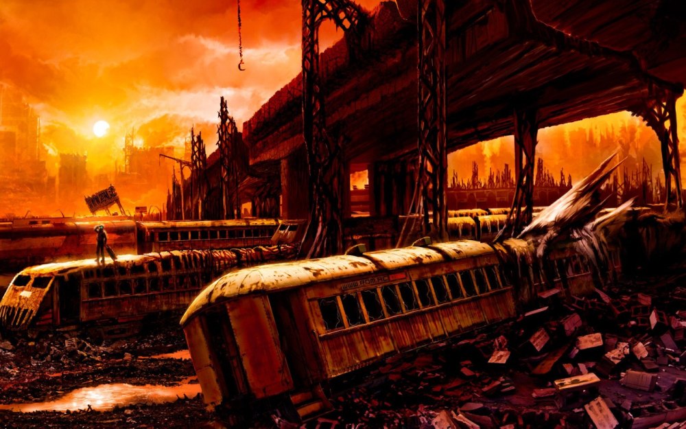 Разрушенный город метро 2033