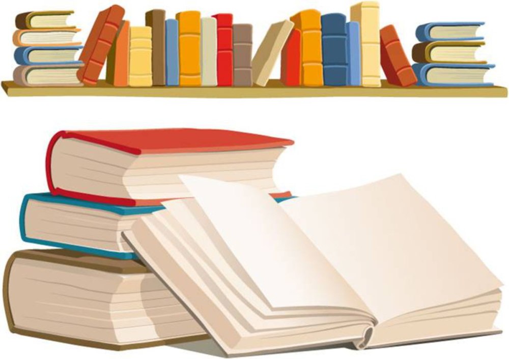 Детские книги на белом фоне