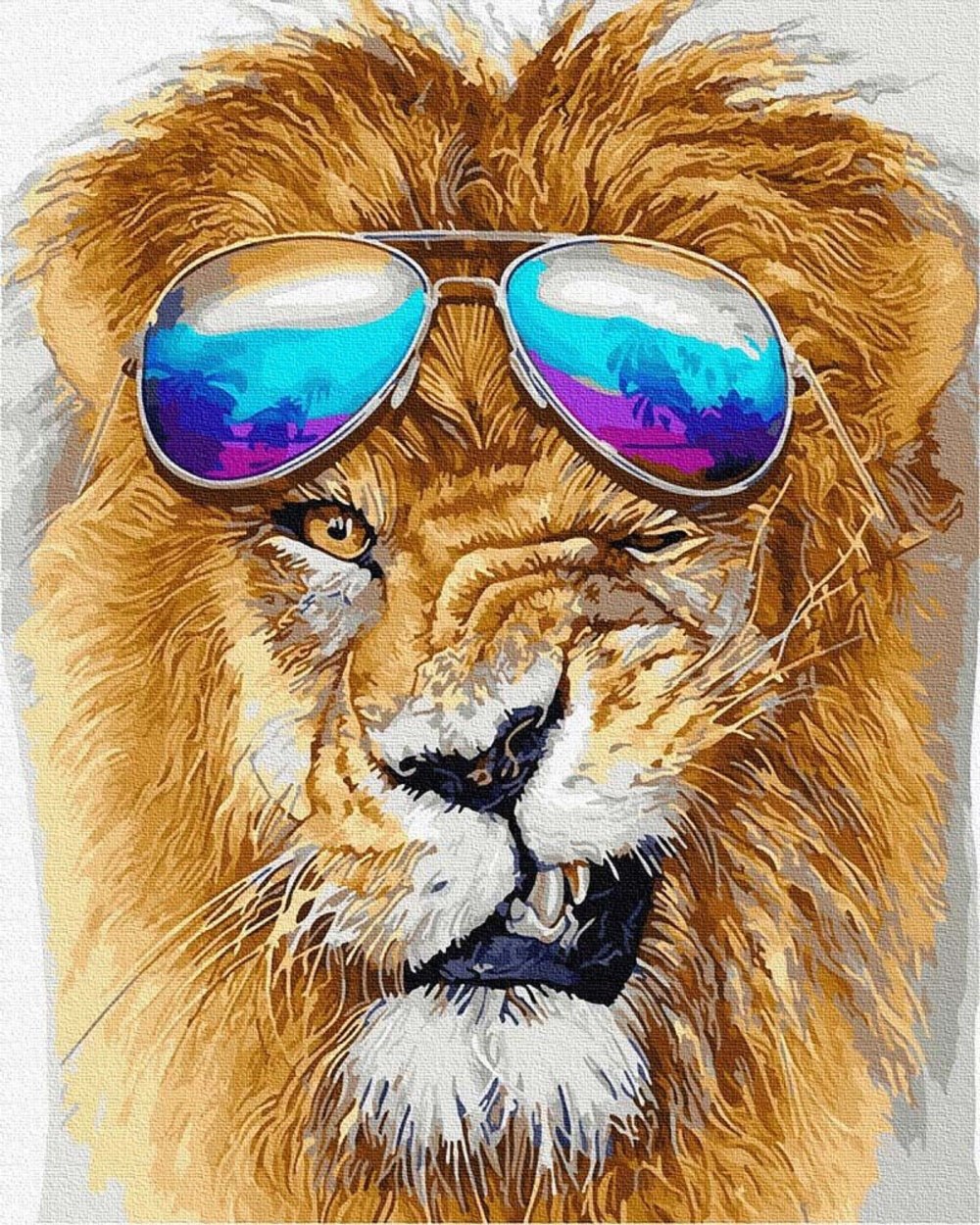 Алмазная мозаика Лев