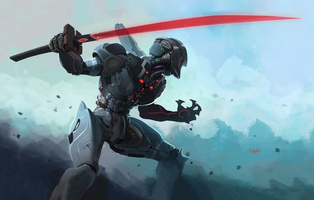 Киберпанк броня Самурай Cyborg