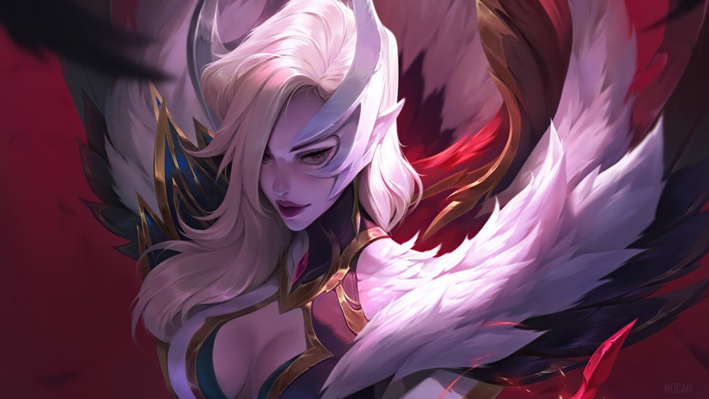 Ahri League of Legends блондинка