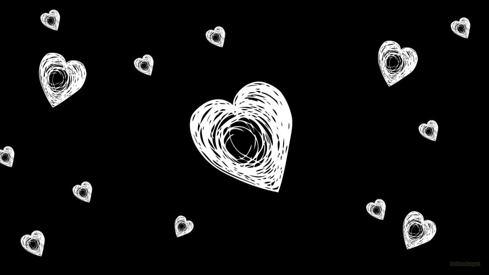 Сердечко на черном фоне