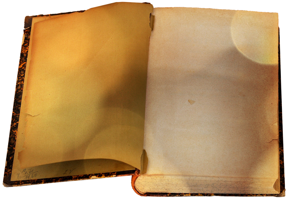 Рамка книги на прозрачном фоне