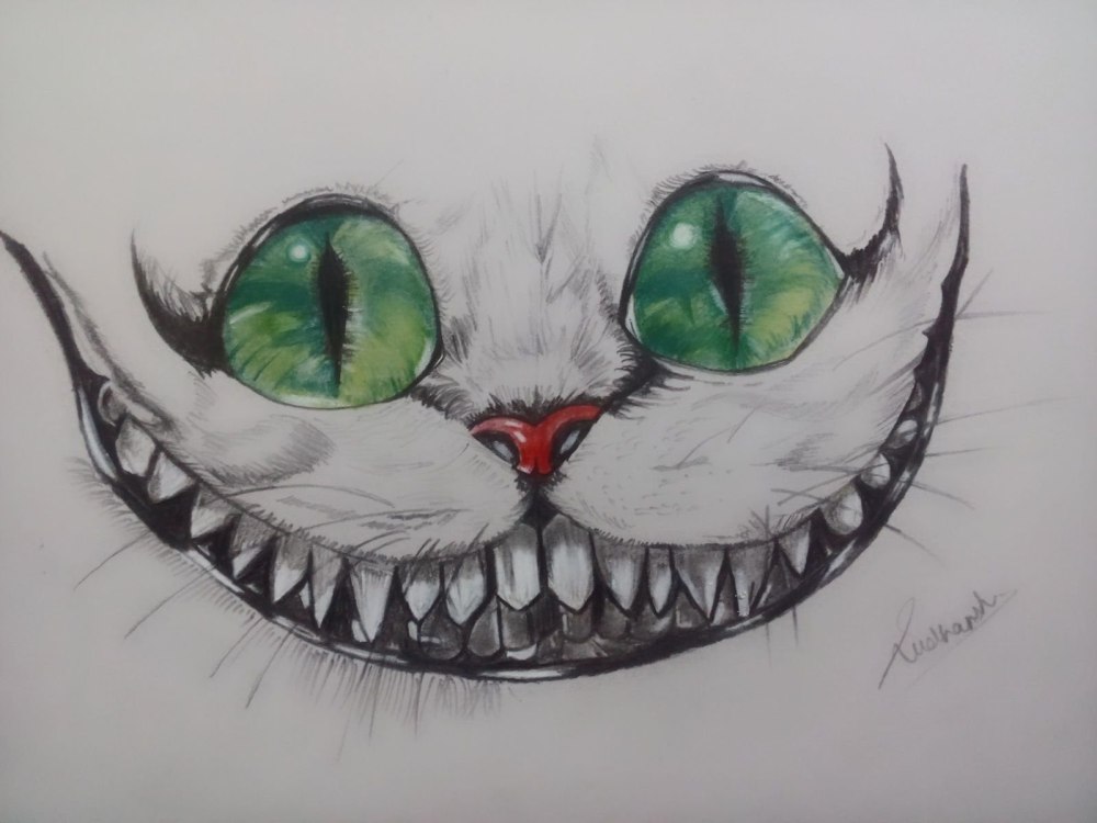 Чеширский кот рисунок