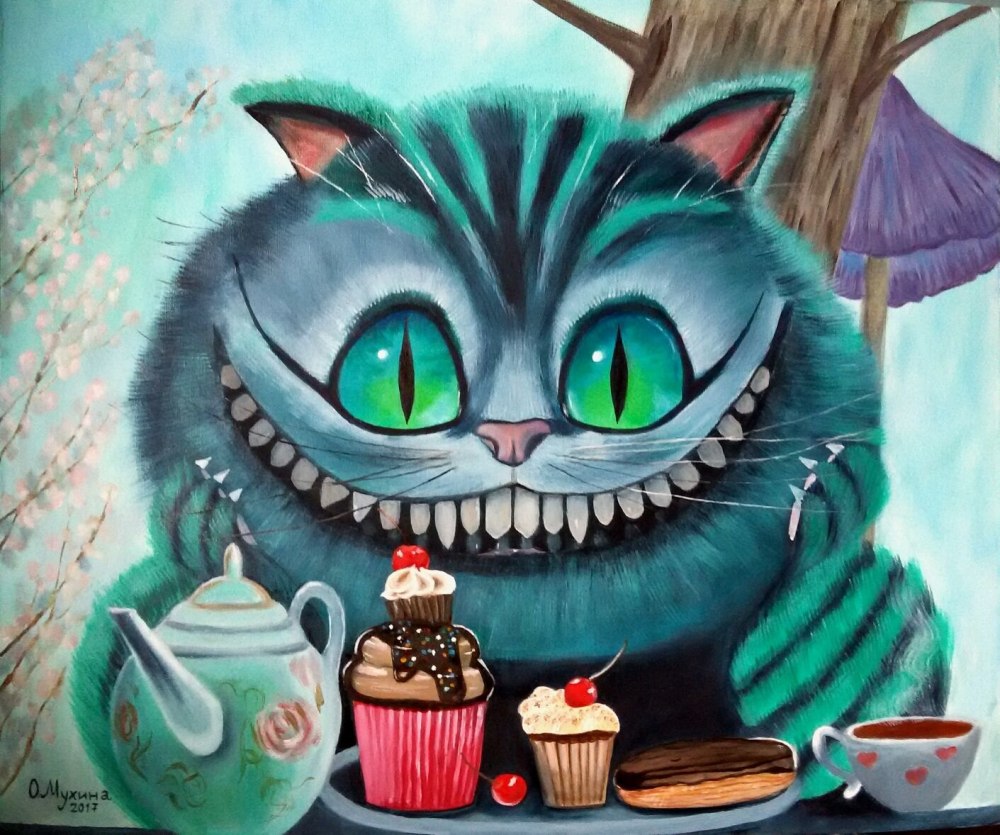 Чеширский кот эскиз