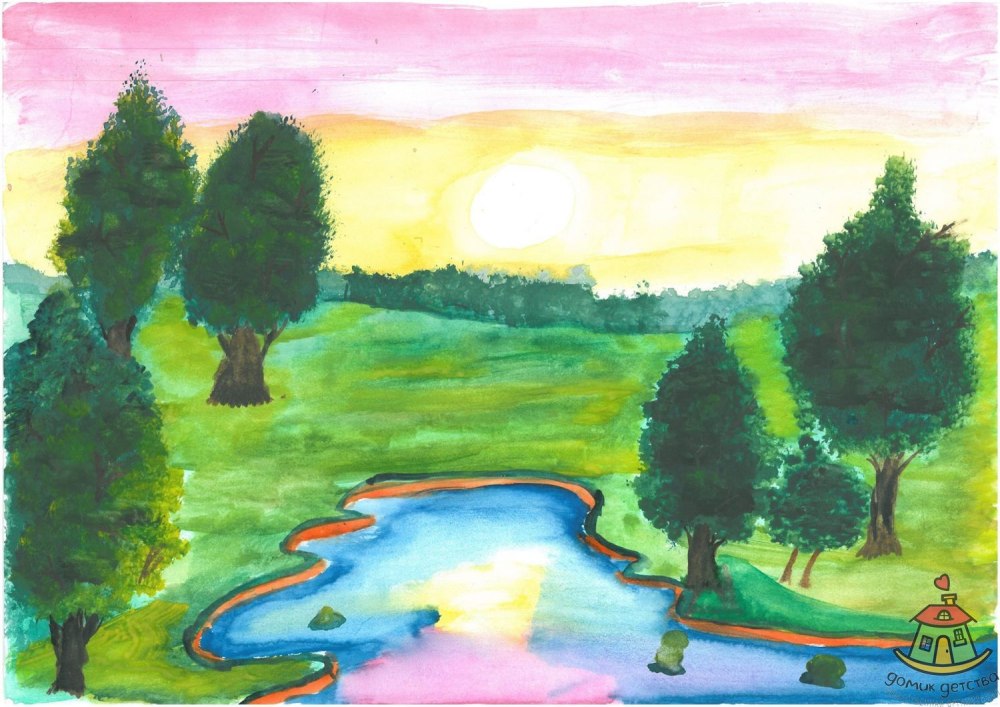 Рисунок на тему мой родной край