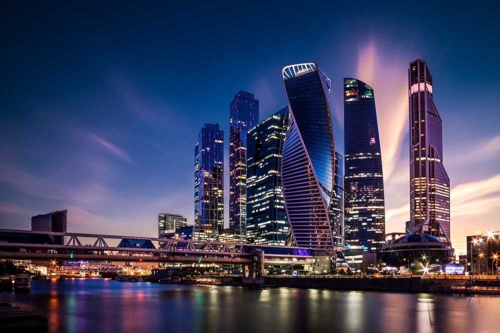 Москва зимой Москоу Сити