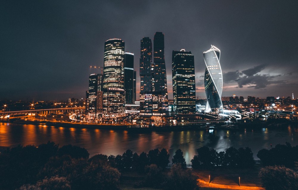 Москва Сити обои 4к
