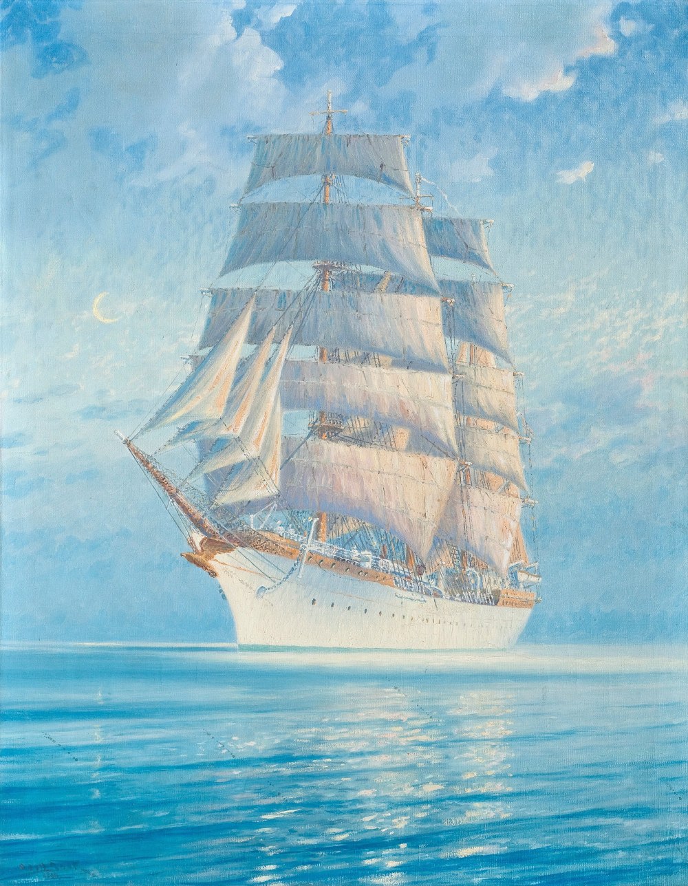 Парусник в море