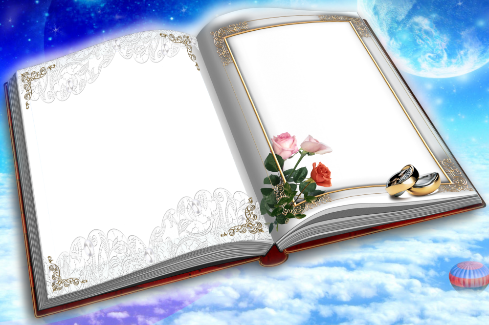 Рамка свадьба книжная