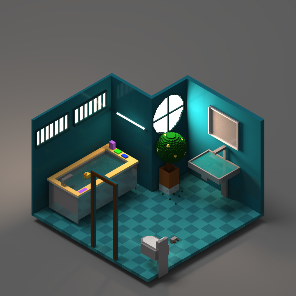 Горилла Pixel Art isometric