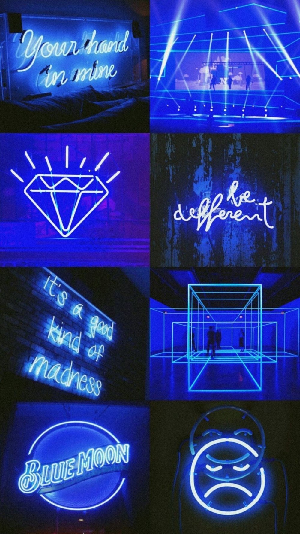 Dark Blue aesthetic коллаж