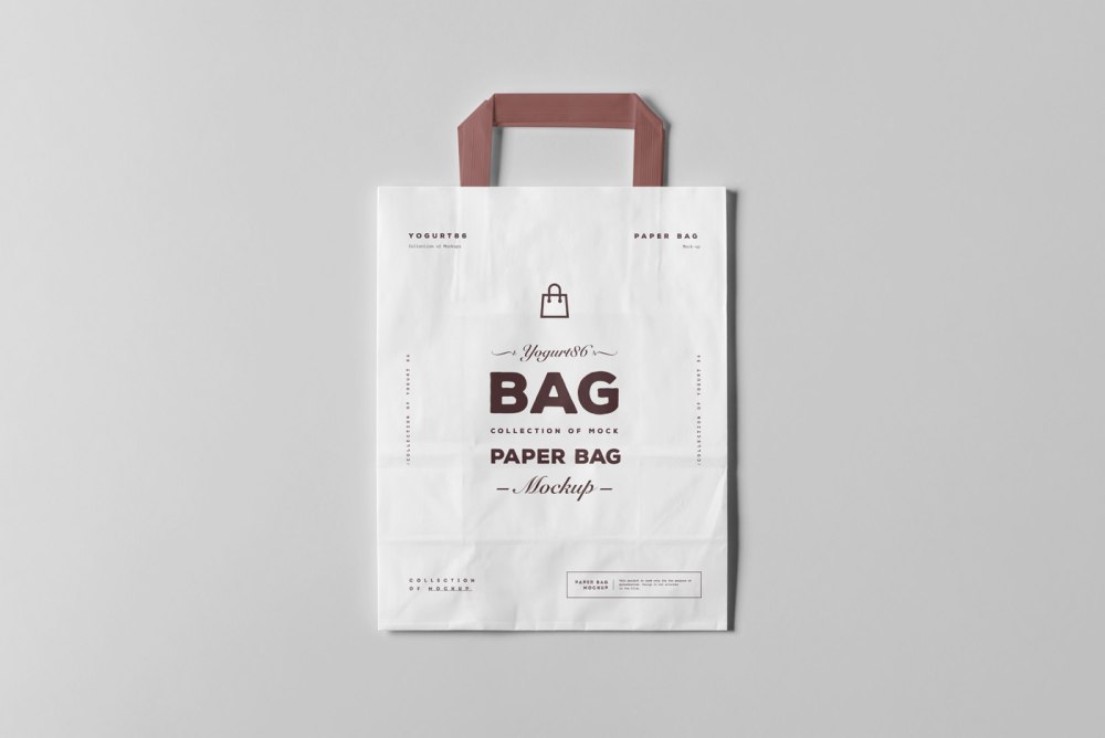 Бумажный сумки Mockup