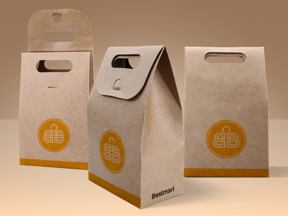 Kraft paper Bag Mockup