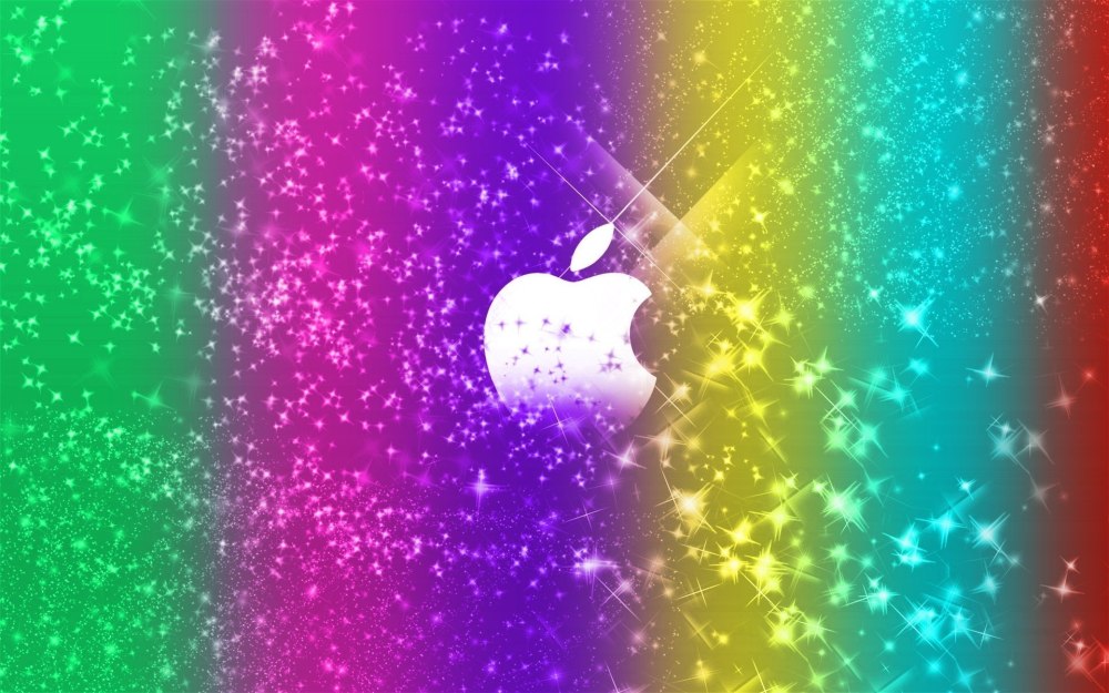 Неоновый логотип iphone