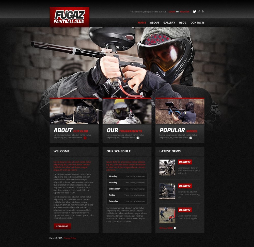 Похожий шаблон GAMEBLACK