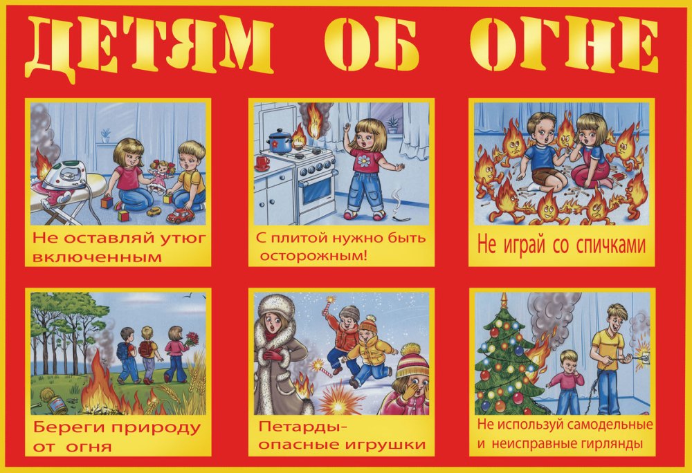 Противопожарные плакаты для детей
