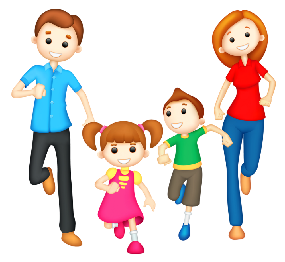 Дети с родителями клипарт