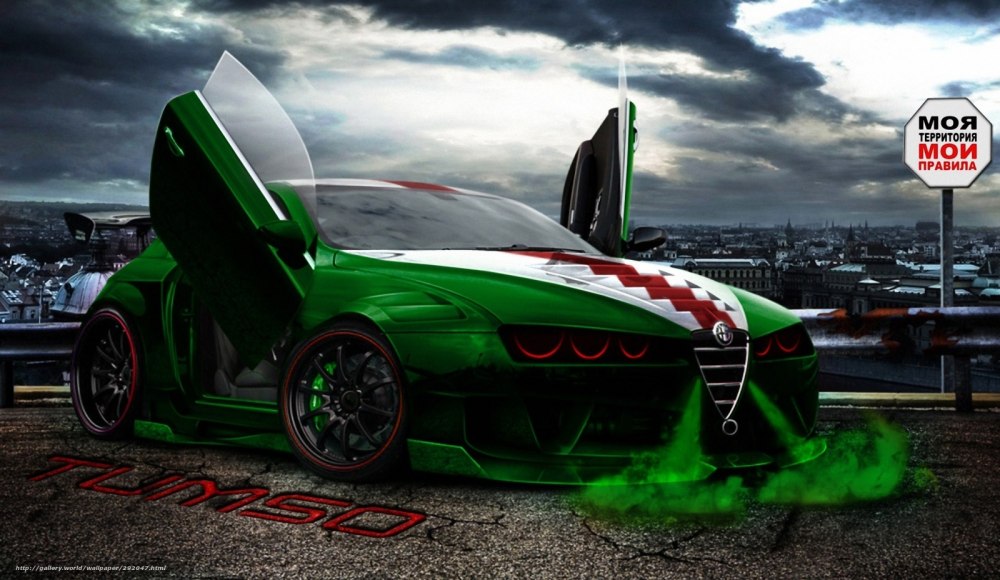 Lamborghini Murcielago зеленая