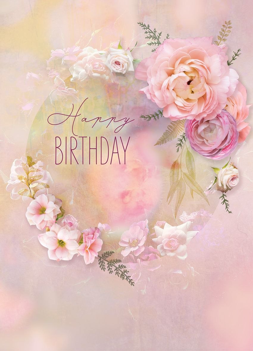 Happy Birthday нежные открытки