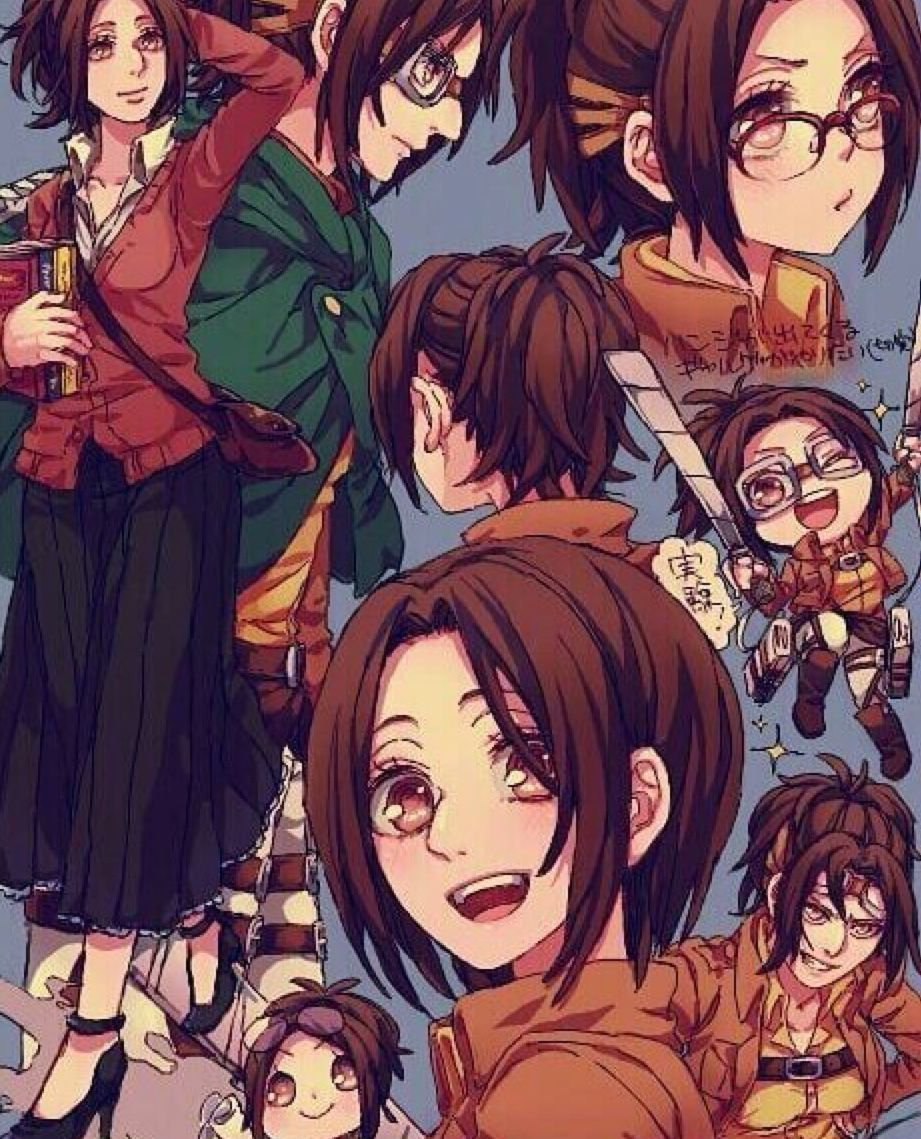 Hange Zoe with long hair