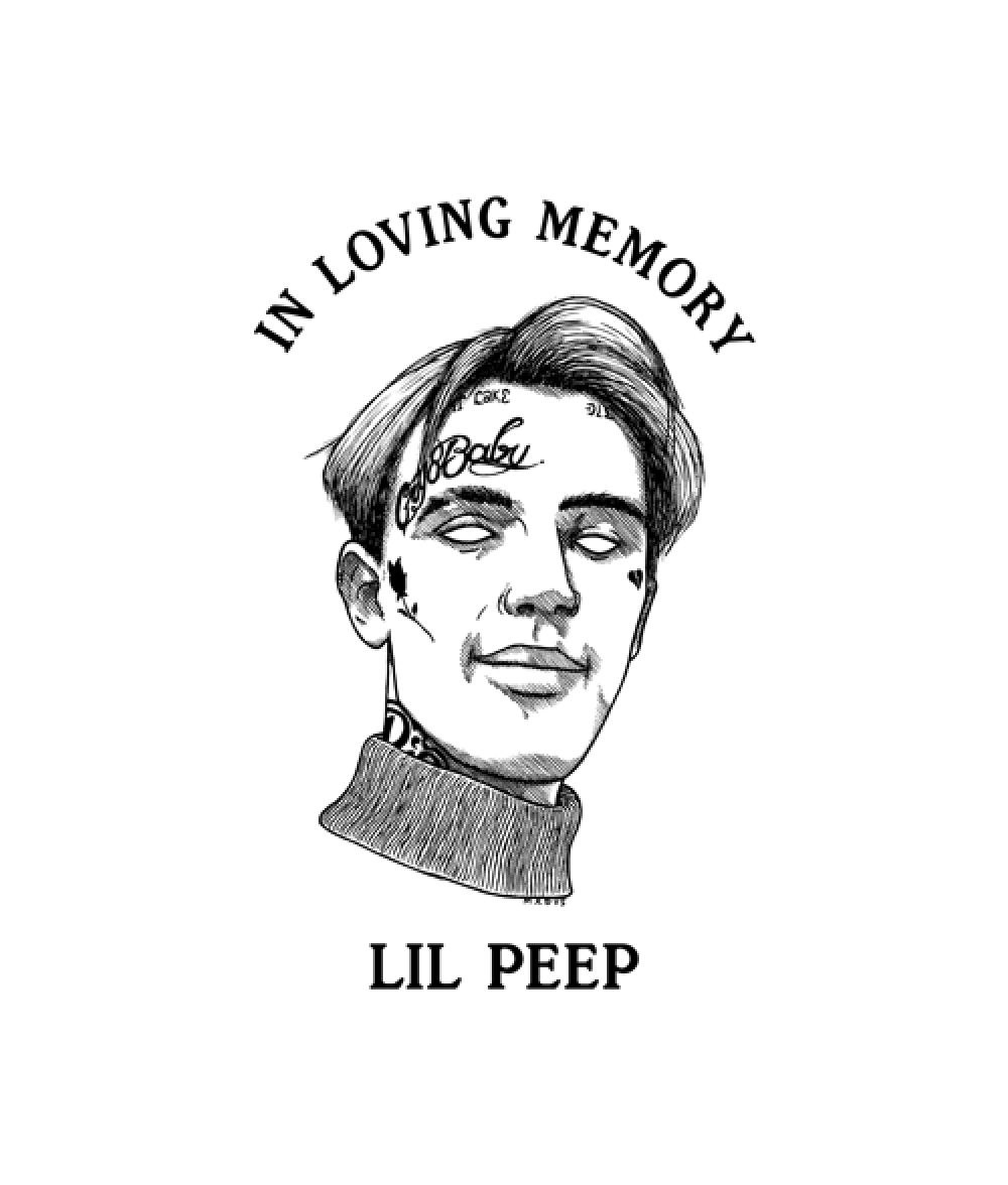 Lil Peep тату эскизы