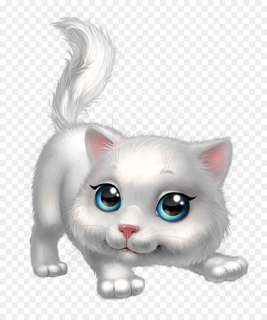 Кошка для детей на прозрачном фоне