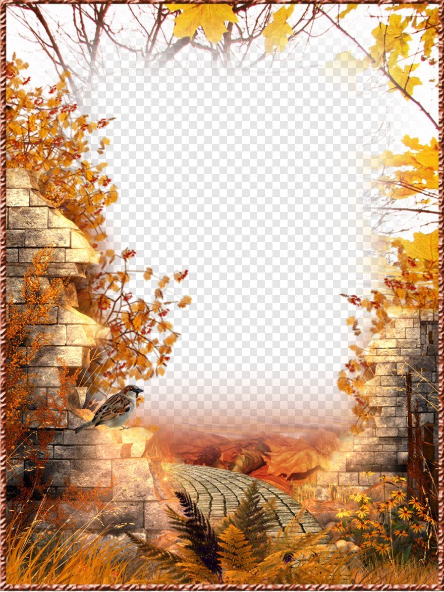 Осенние рамки для фотошопа