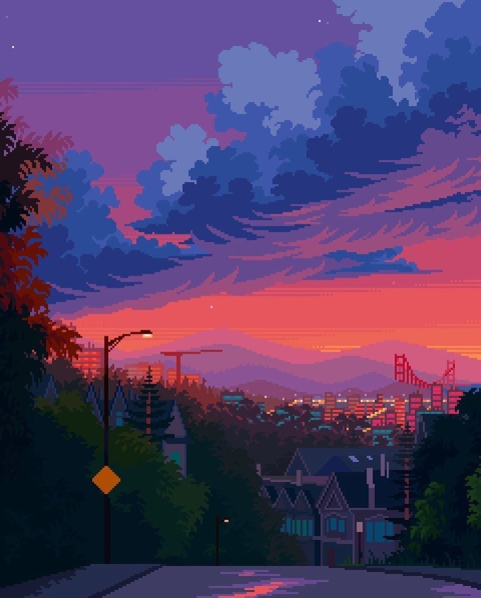 Pixel закат