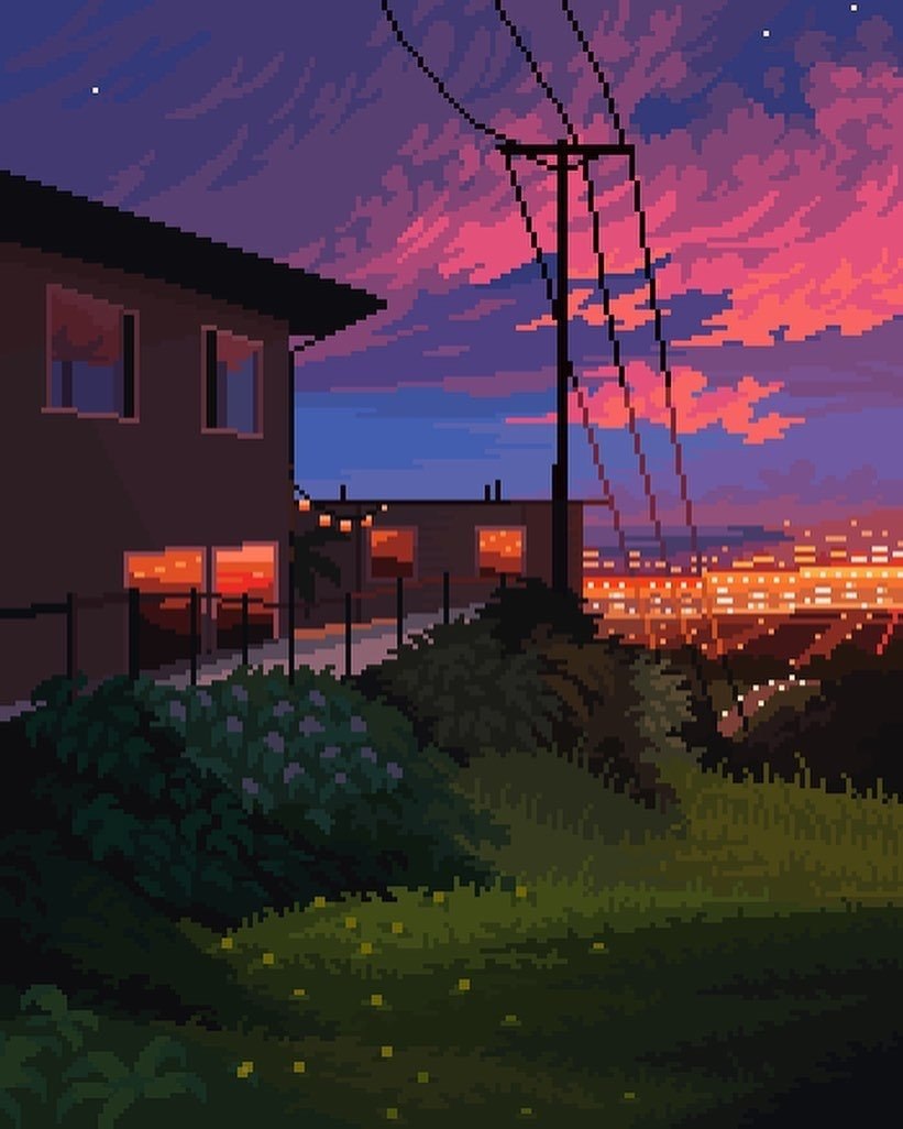 Pixel закат