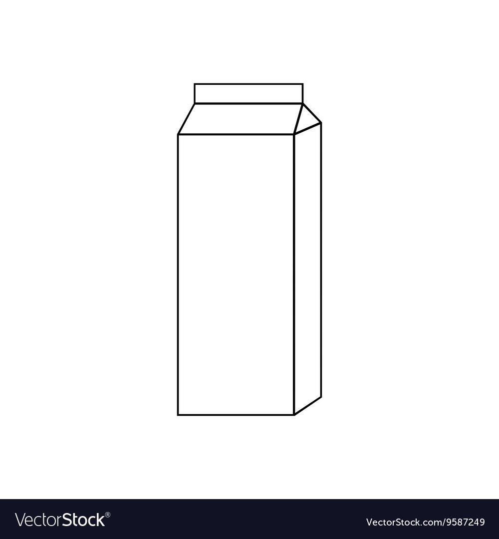 Шаблон коробочки молока