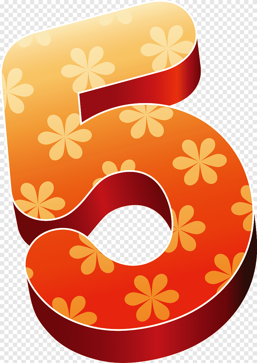 Цифра 5 из дерева
