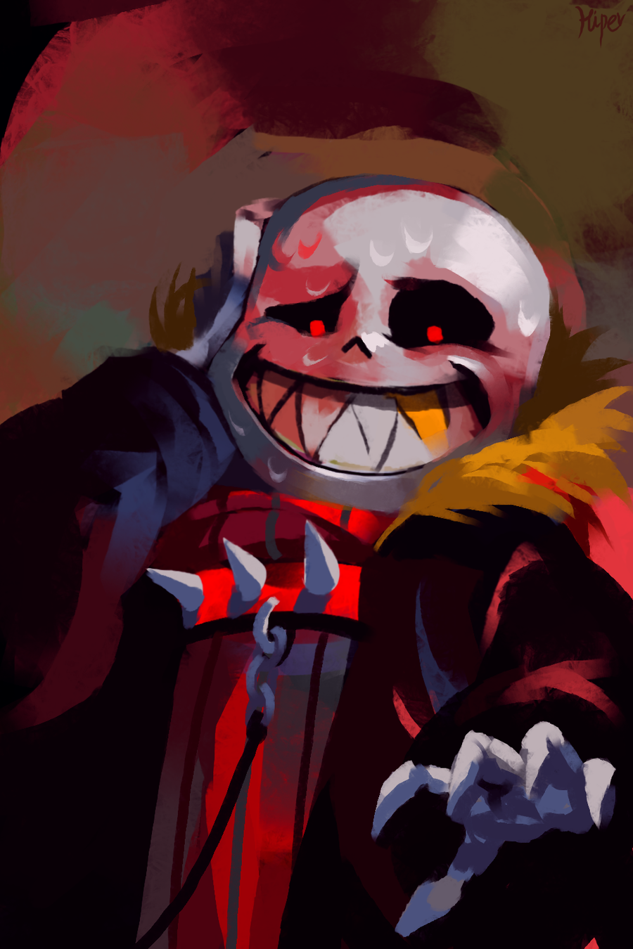 Underfell Папирус x Undertale Санс