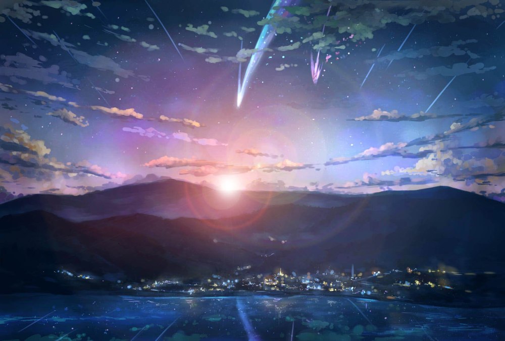 Аниме Kimi no na WA закат